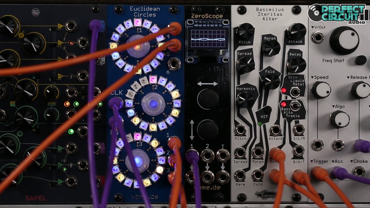 Euclidean Circles Eurorack Trigger Sequencer