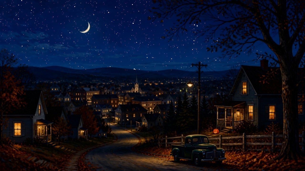 distant oldies playing in another room on a cold october night in the 1940s | relax, sleep