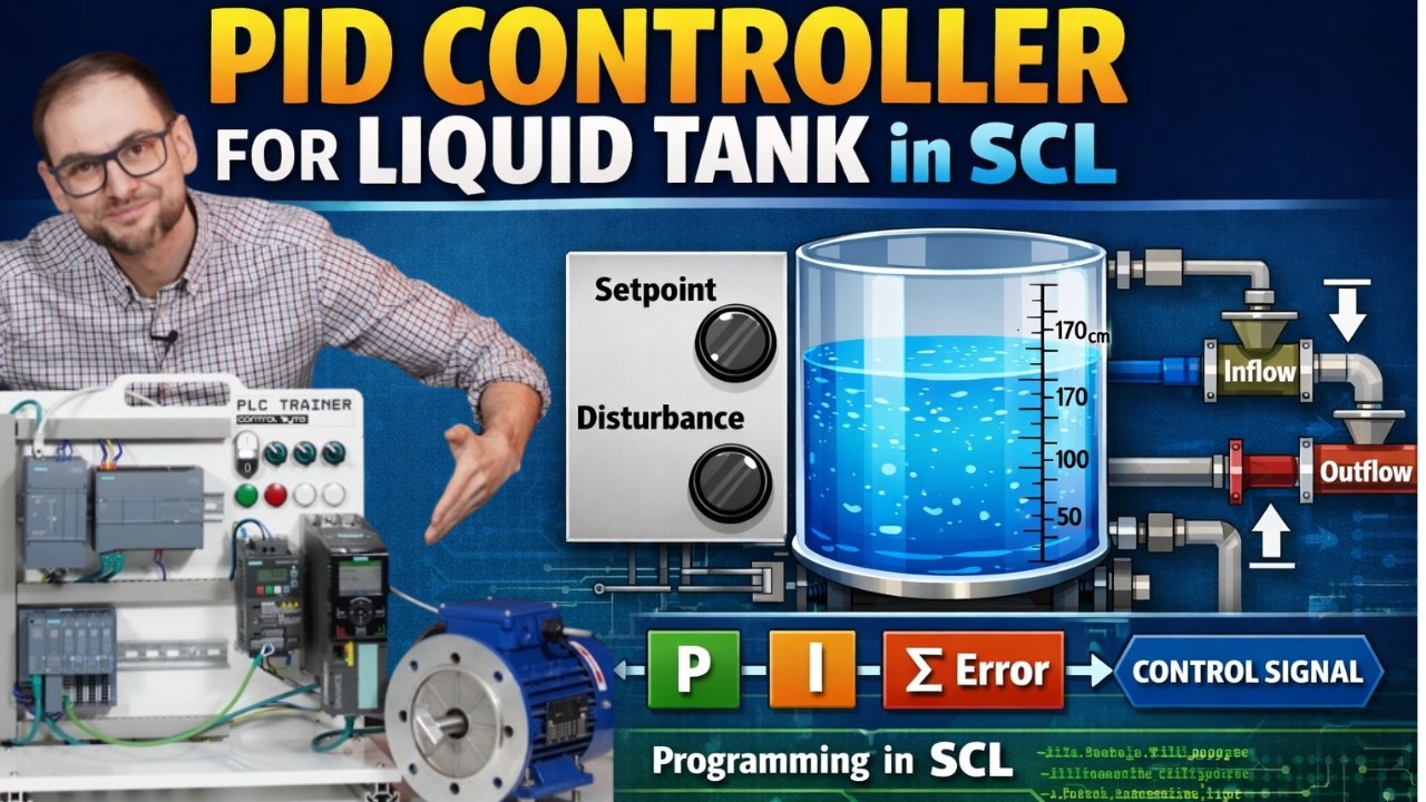 SCL Programming Tutorial: Level Control for a Liquid Buffer Tank