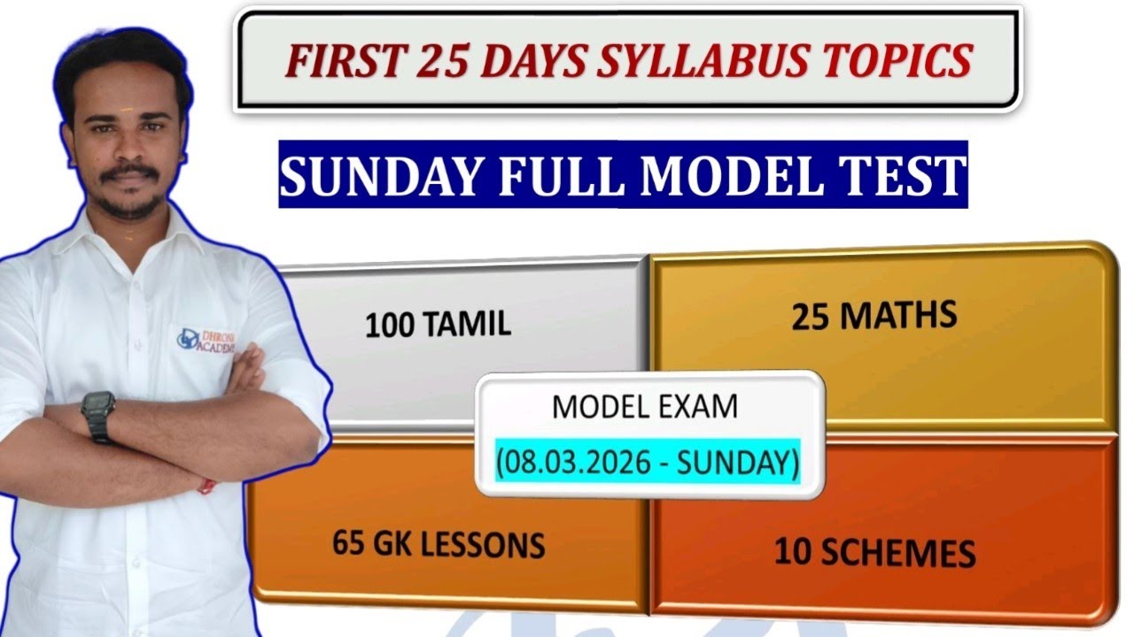 🎯FULL MODEL EXAMக்கு தயாரா..? என்னென்ன TOPIC படிக்க வேண்டும்.? #tnpsc #dhronaacademy 