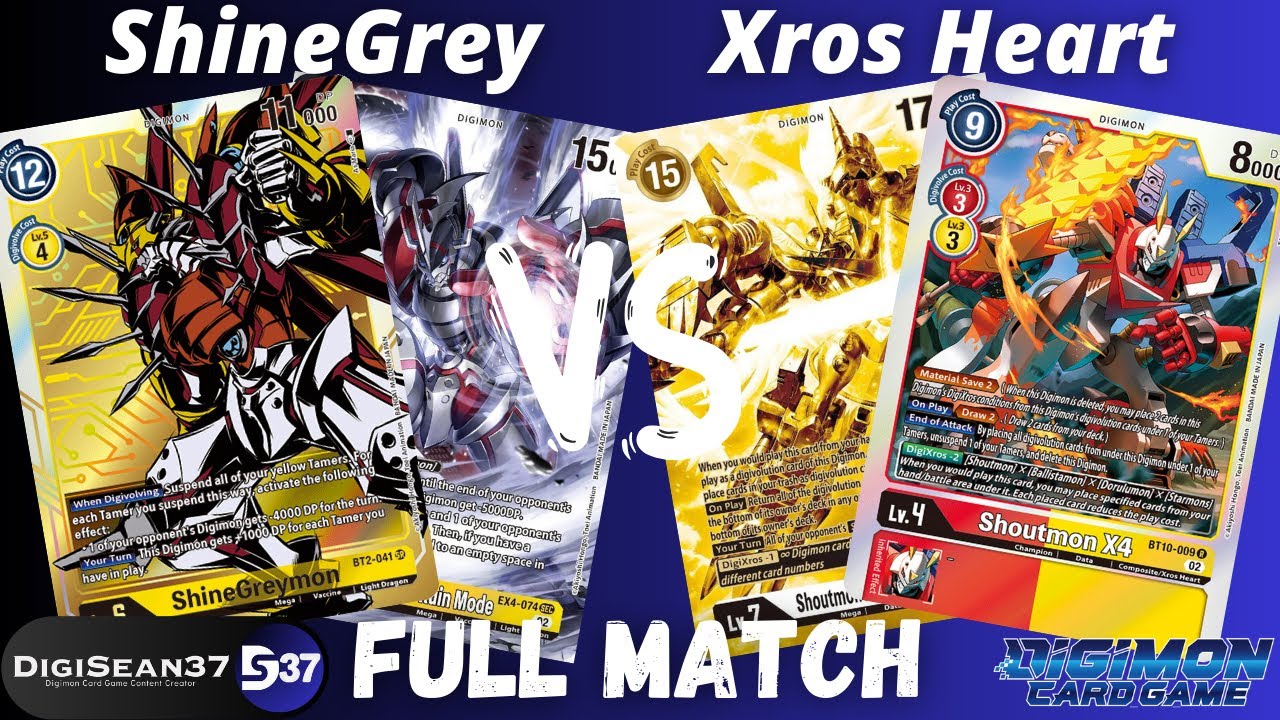 ShineGreymon Ruin Mode Turbo VS Xros Heart | Digimon Card Game | BT15 Exceed Apocalypse