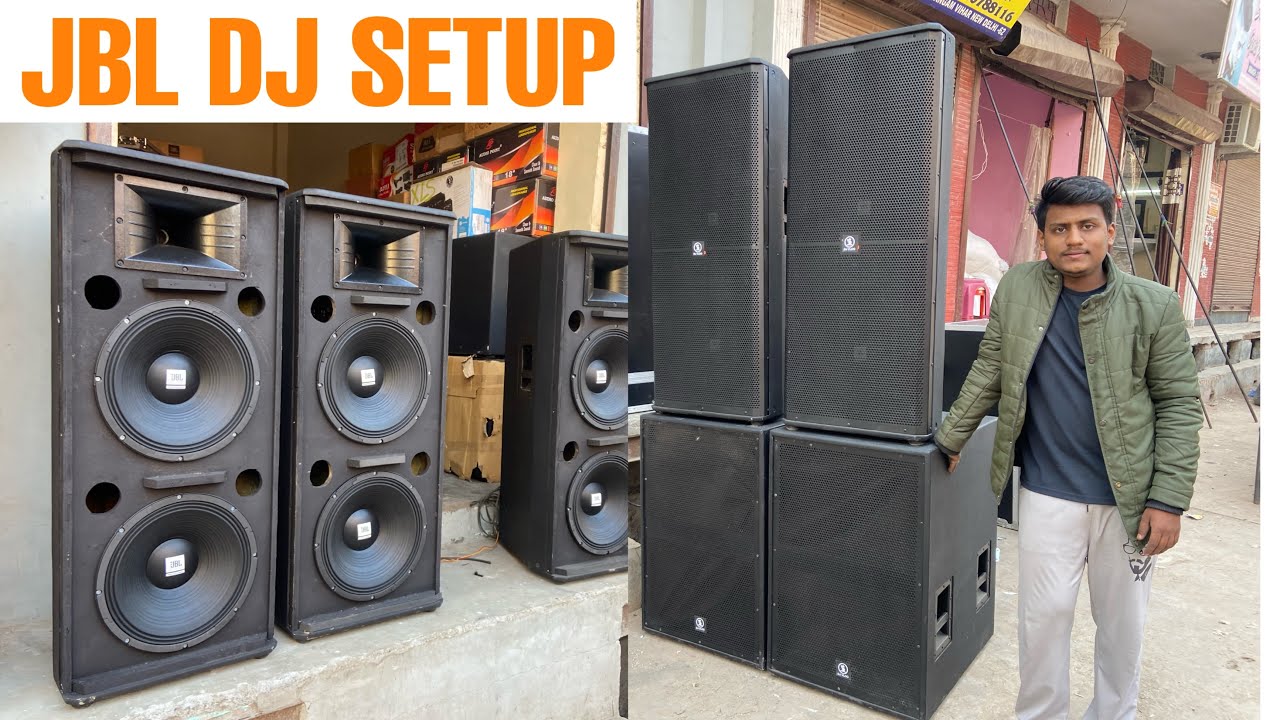 DJ Setup JBL 1200w 2 Top,2000w 2 Bass, Dj Amplifier, Mixer