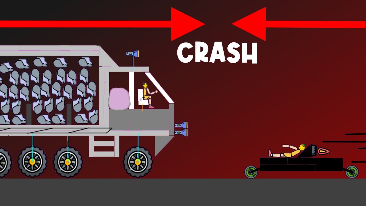 Ragdoll crashes into TRUCK  (🩸Pure Gore🩸)