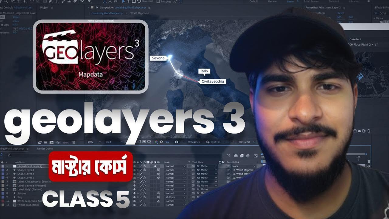 ৭ মহাদেশের ম্যাপ কিভাবে Draw করবেন Step-by-Step  GeoLayers 3 Tutorial (Bangla) Creative Canvas R1