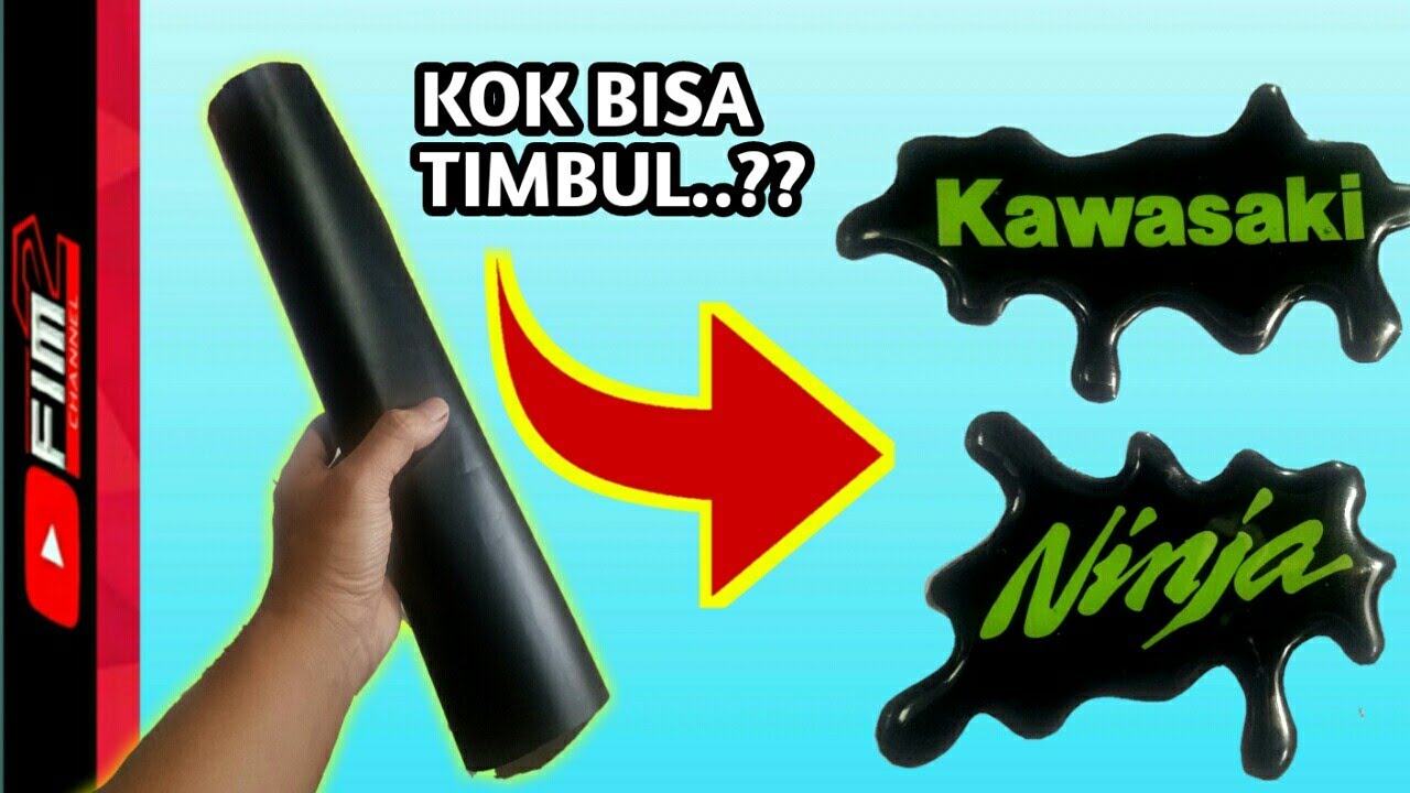 CARA MEMBUAT STIKER TIMBUL MENGGUNAKAN CUTTING STIKER DAN RESIN | KAWASAKI NINJA