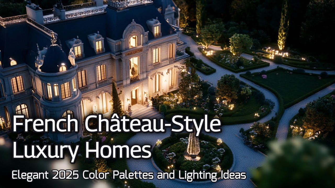 Elegant 2025 Color Palettes and Lighting Ideas for French Chateau-Style Luxury Homes