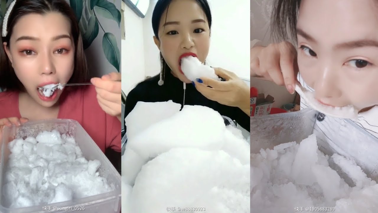 FREEZER FROST ICE EATING ASMR | BIG FROSTY CRUNCHY AND SOFT BITES #53