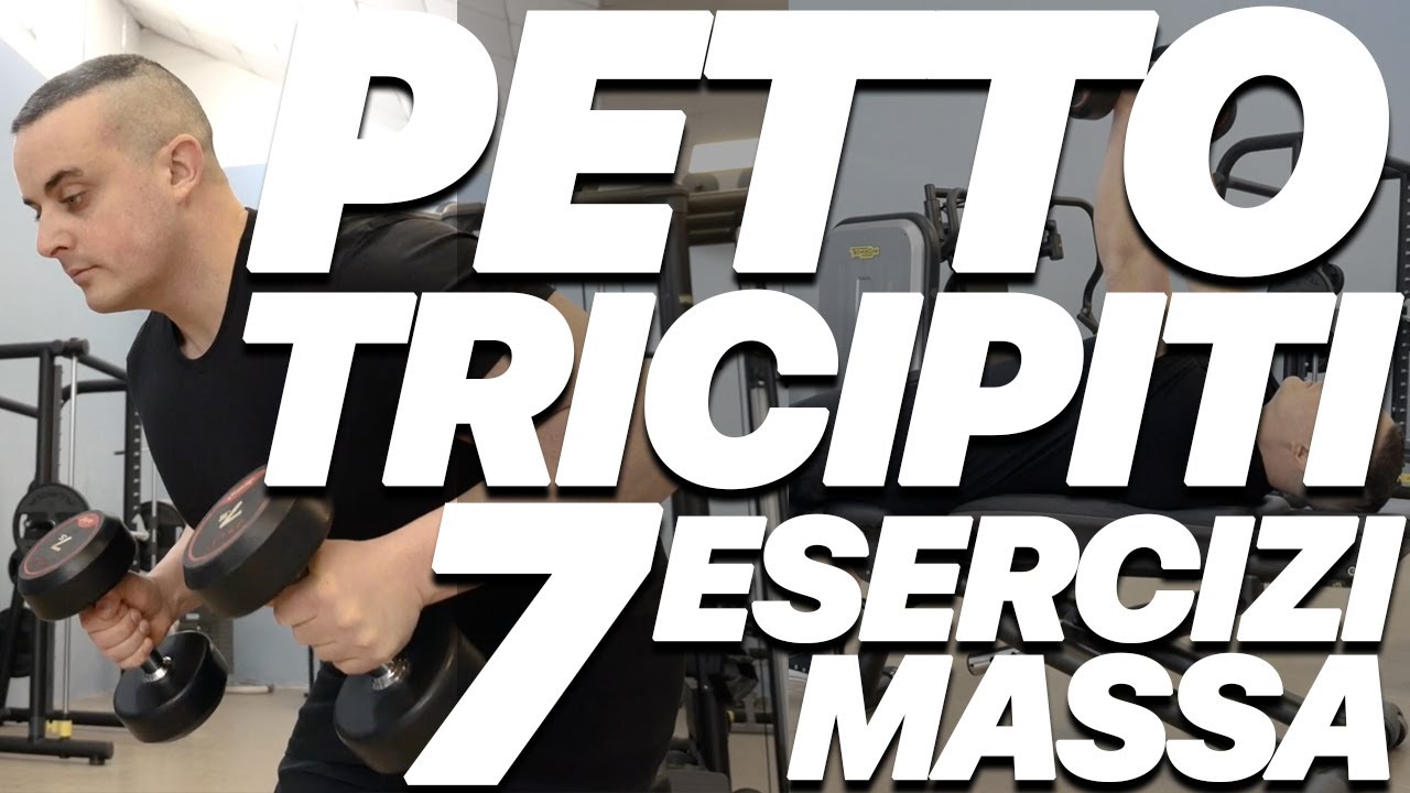 Scheda Massa Petto e Tricipiti con 1 Panca e 2 Manubri: 7 Esercizi in 2 Mq