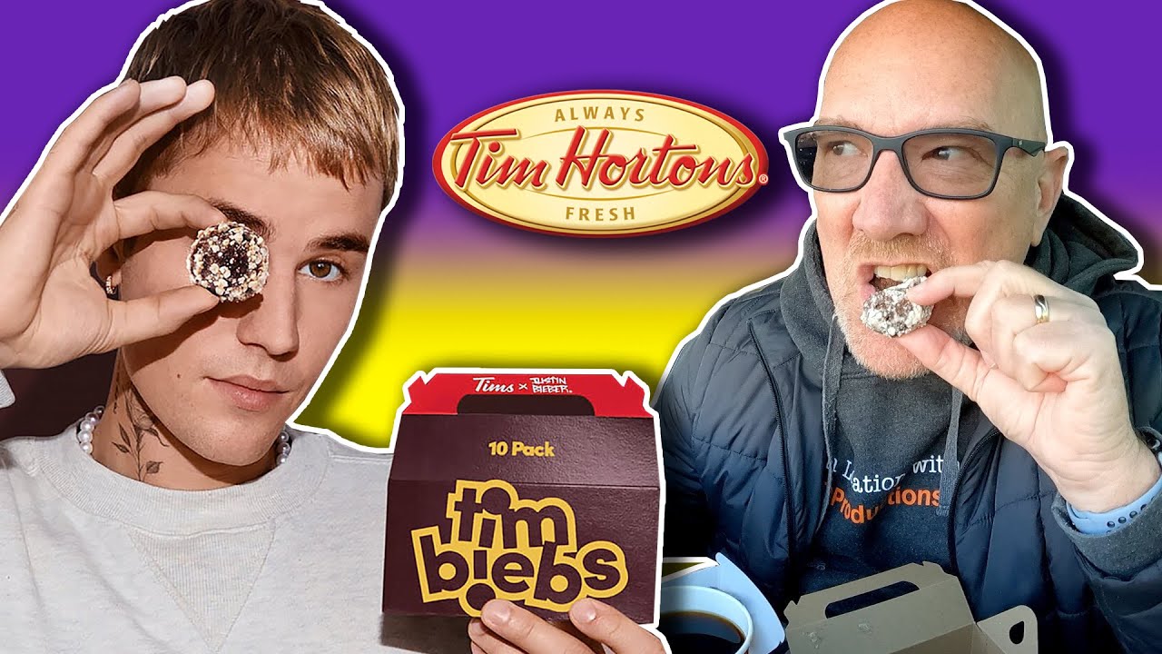 TIM HORTONS NEW!!! Justin Bieber Donuts &bull; Timbiebs & Black Forrest Dream Donut