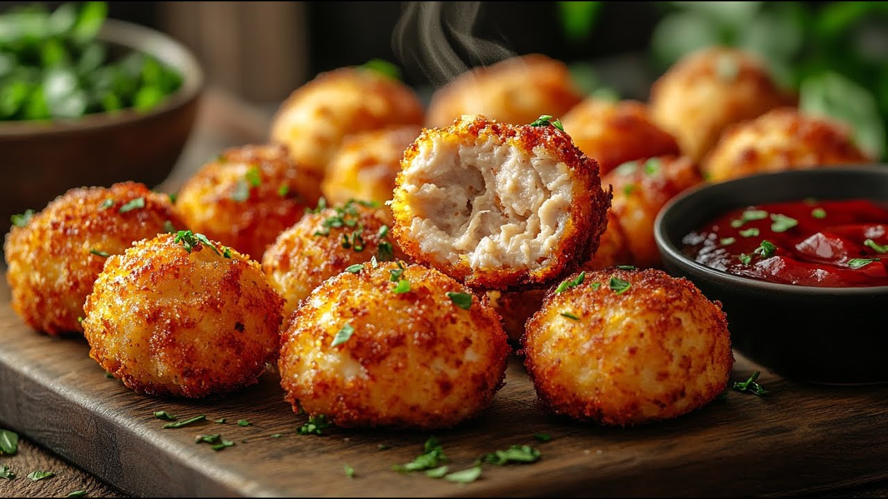 Обязательно попробуйте эти хрустящие куриные крокеты с сыром и картофелем!