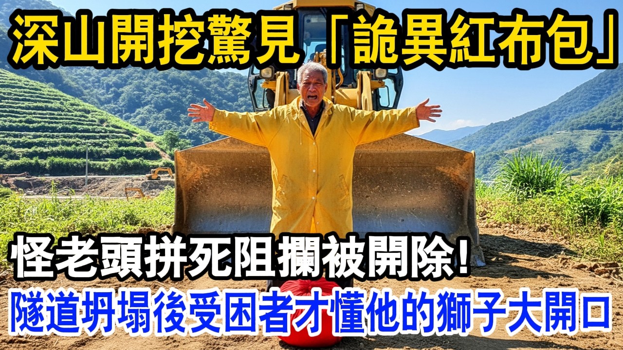 深山開挖驚見「詭異紅布包」，怪老頭拼死阻攔竟被當眾開除！三天後隧道離奇坍塌，絕望受困者才明白他當初為何獅子大開口……