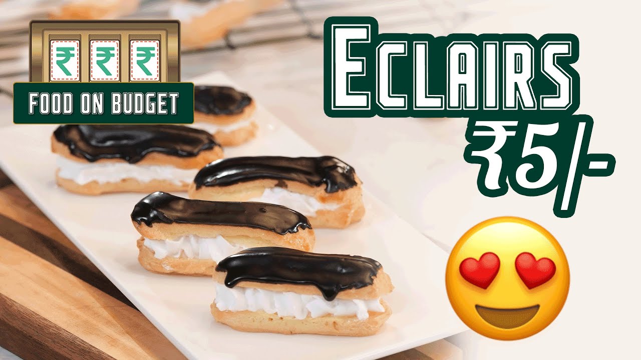 Eclairs | चॉकलेट एक्लेयर्स बनाने की विधि | Food on Budget | Sanjeev Kapoor Khazana