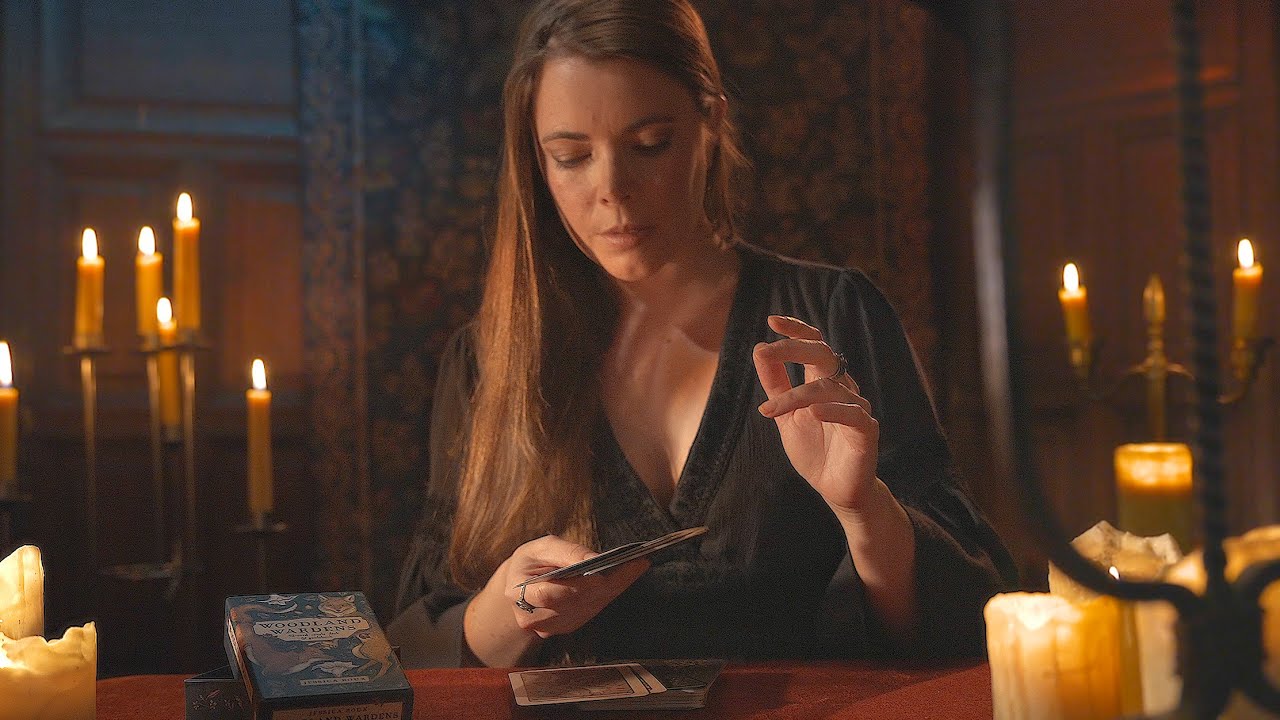 Examining Tarot & Oracle Cards | ASMR cozy basics (unintelligible whispers, inspecting, measuring)