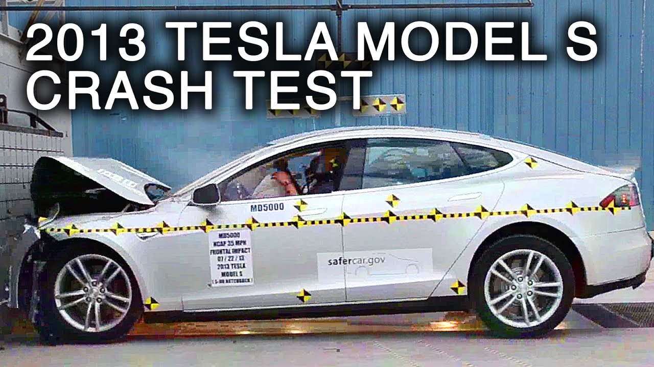 2013 Tesla Model S | Frontal Crash Test by NHTSA
