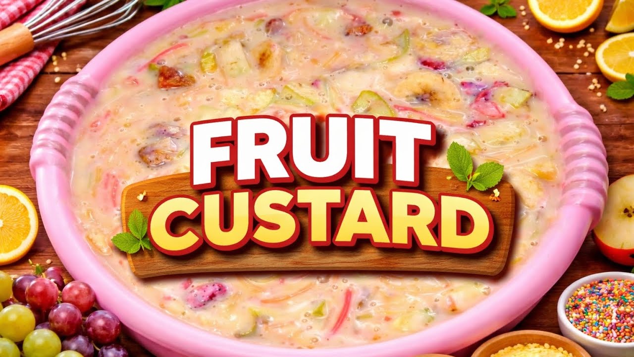 5 Minute Fruit Custard Recipe | Quick & Easy Dessert at Home