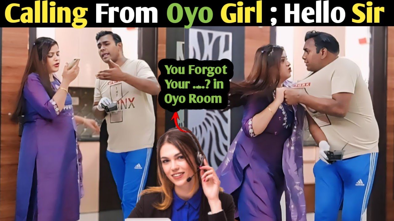 Calling From Oyo Girl ; Hello Sir You Forgot Your ....? in Oyo Room | prank on wife