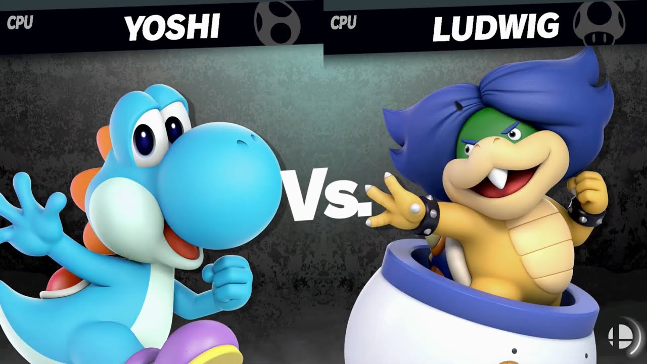 Super Smash Bros. Ultimate - Sky Blue Yoshi vs Ludwig