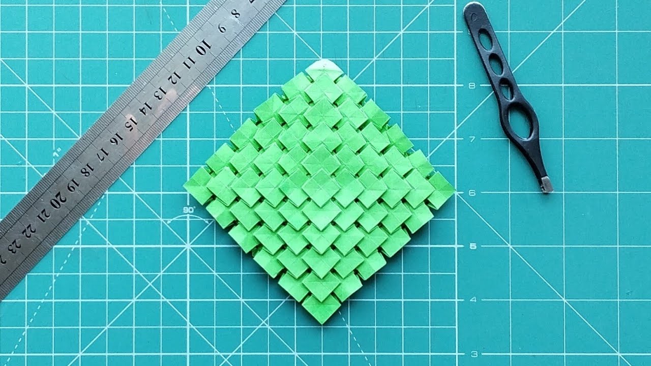 Multi stage clover tessellation origami designed by Shuzo Fujimoto | Tessellation | DIY | Tutorial