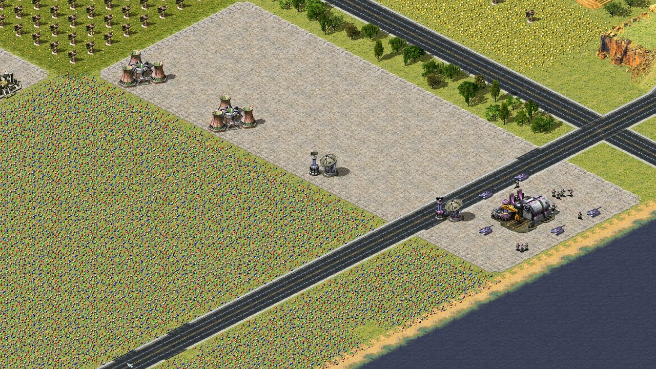 Battle Tank And Ship | Red ALert 2 | Extra hard AI | America | 7 vs 1 | Random