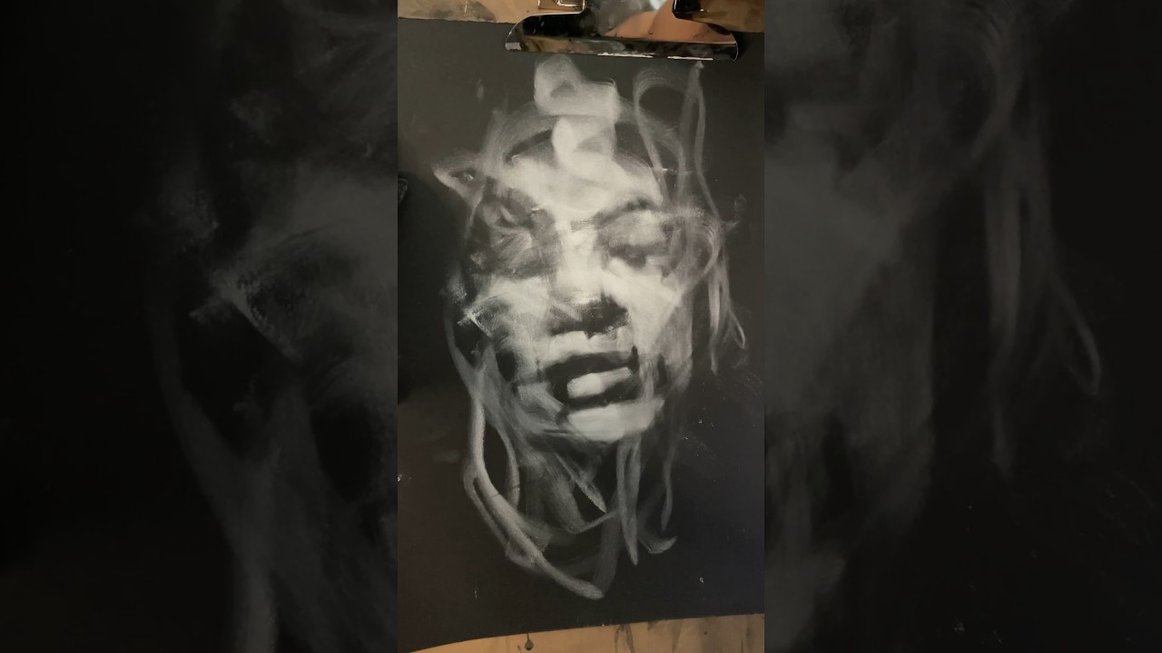 Fast portrait drawing, no cuts real time