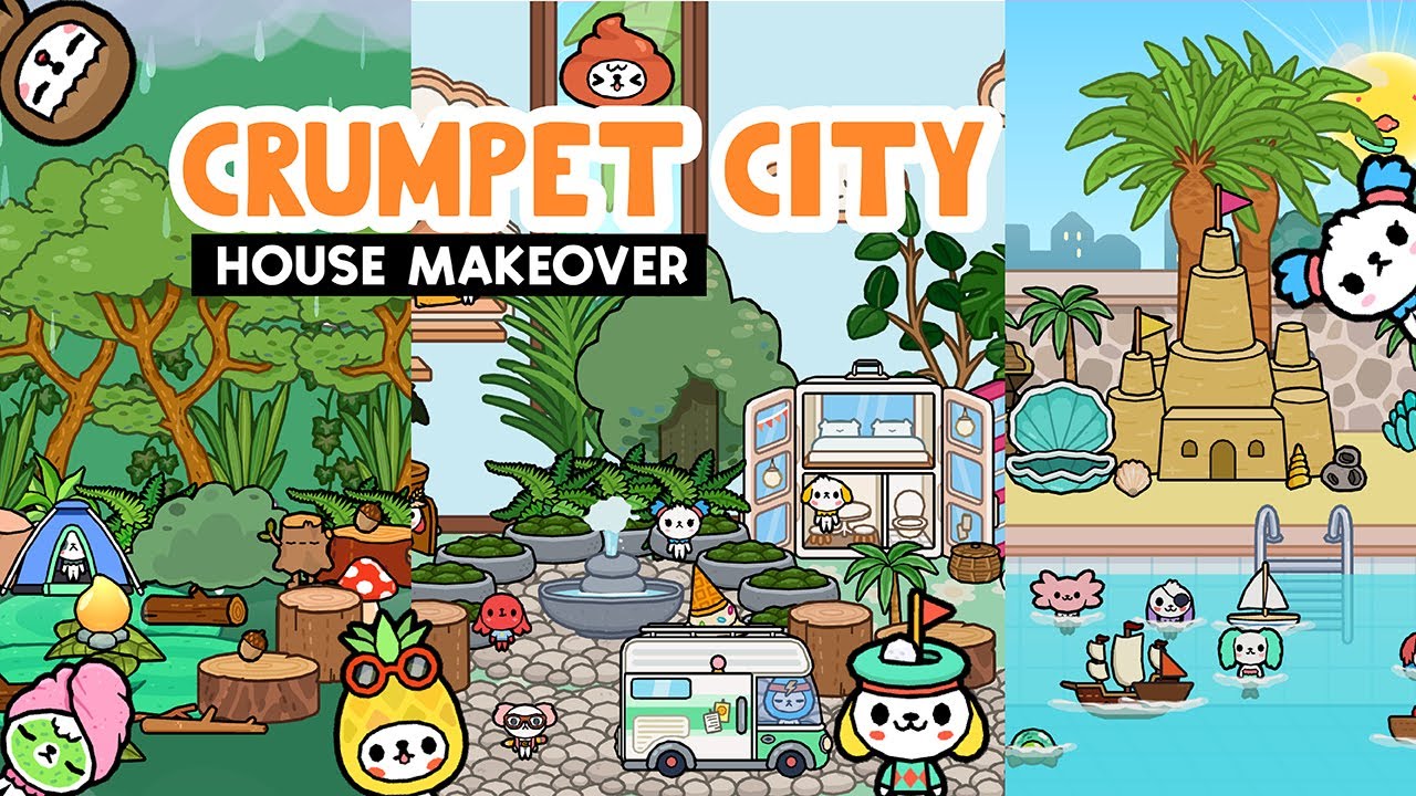 Crumpet City Home Pool Villa Makeover 🥳😍🏠 TOCA BOCA House Ideas | Toca Life World