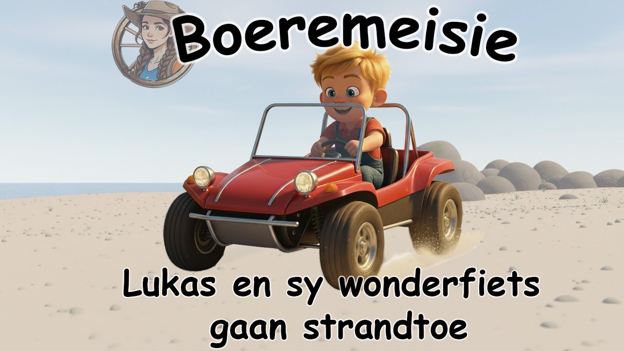 Boeremeisie | Afrikaanse kinderstories | Lukas en sy wonderfiets gaan strandtoe