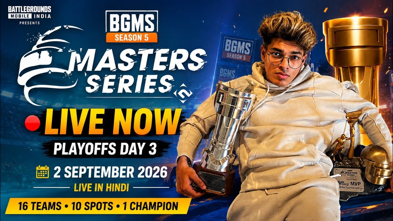 🔴 BGMS 2026 LIVE | BGMI Masters Series S5 Playoffs Day 3 | 2 September | Live Hindi#bgms
