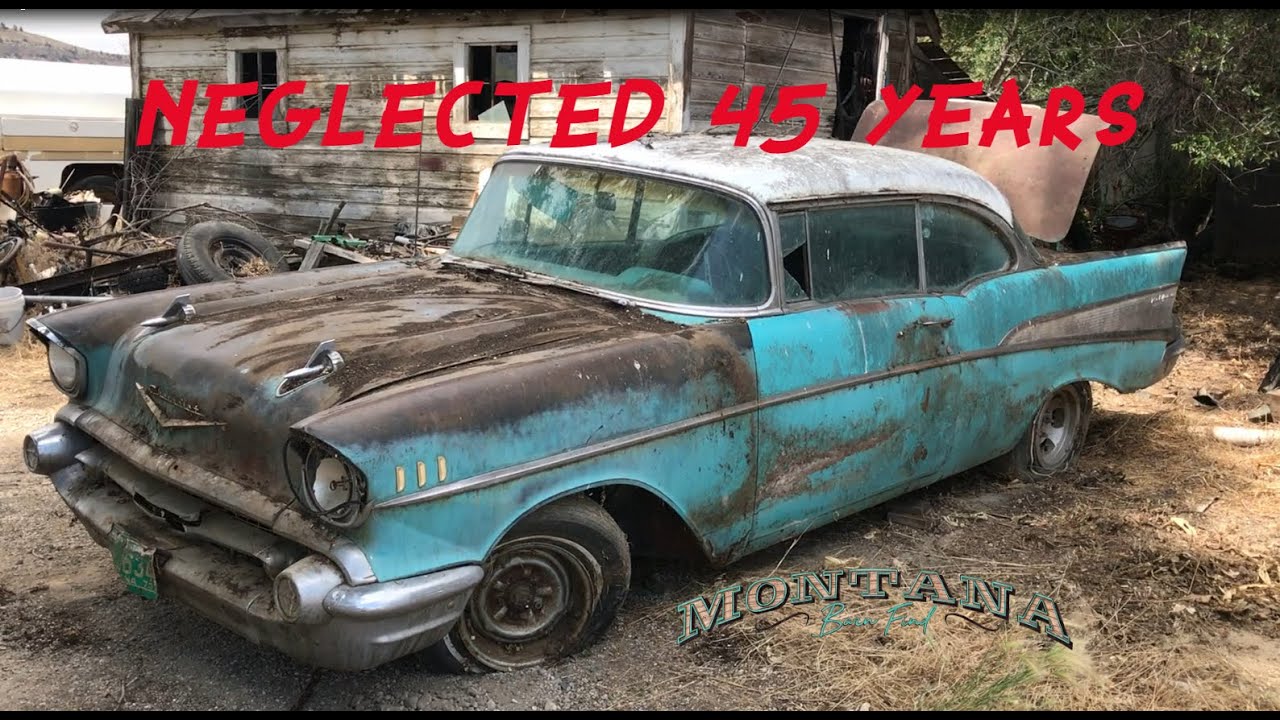 1957 Chevy Bel Air The Montana Barn Find - Rescued after 45 years!