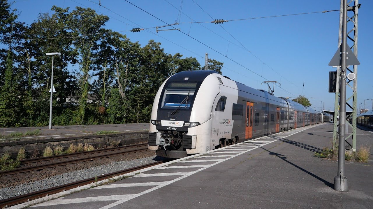 Eisenbahnverkehr in Düsseldorf Benrath (FULL HD)