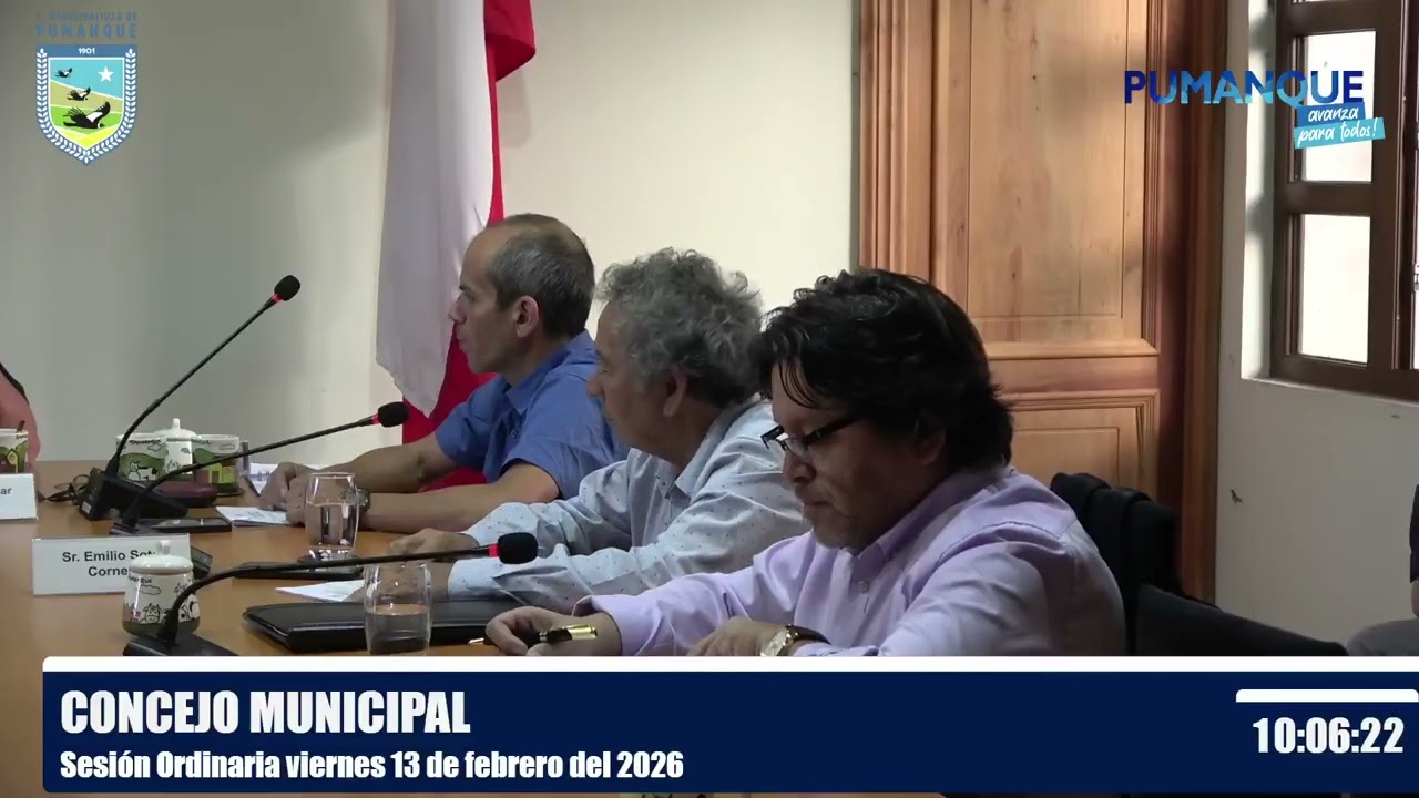 Transmisión Concejo Municipal Sesión Ordinaria  13 de febrero 2026