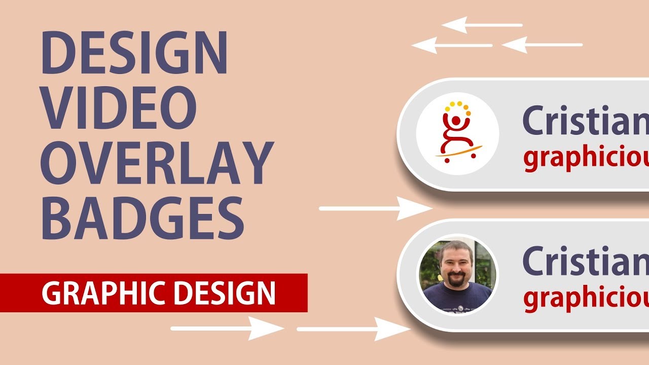 How to design video overlay badges for lower thirds: Mini graphic design project