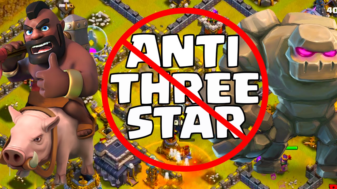 Clash of Clans - THREE Starring 'Anti-Three Star' Base Designs! OP ATTACKS!