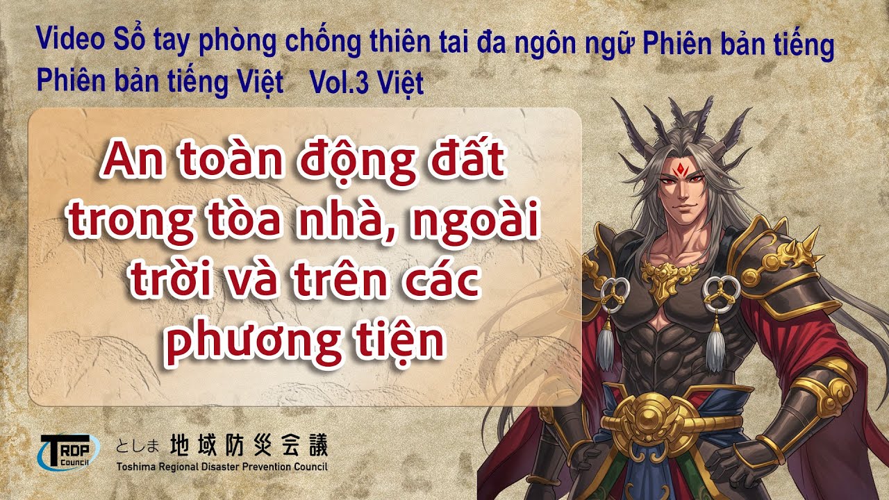 多言語防災動画　ベトナム語版　Vol 3 地震が発生したら_ビル・乗り物編　Video Phòng chống thiên tai đa ngôn ngữ
