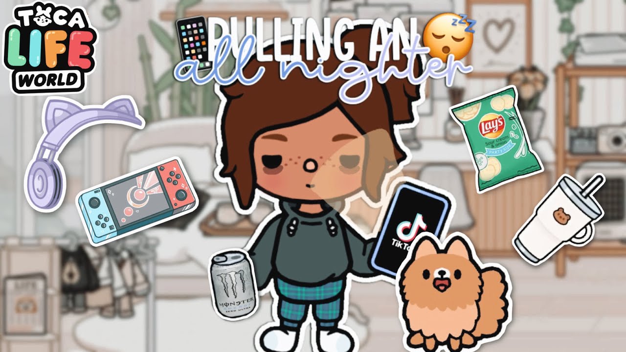 Pulling An All-NIGHTER 😴📱 | *with voice* | Toca Boca Tiktok Roleplay