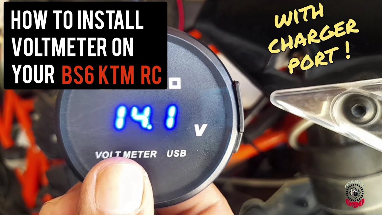 How to install Voltmeter on your KTM RC BS6.. with usb charger
