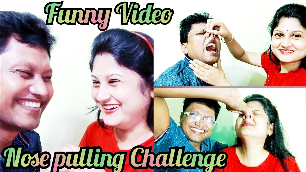 Nose Pulling Challenge/ Funny Nose Pulling, Tweeting Challenge/Requested Video/Husband Vs Wife.