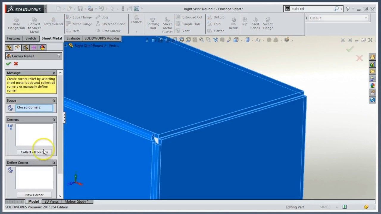 Video Tech Tip: Working with the Corner Relief Option within SOLIDWORKS Sheet Metal