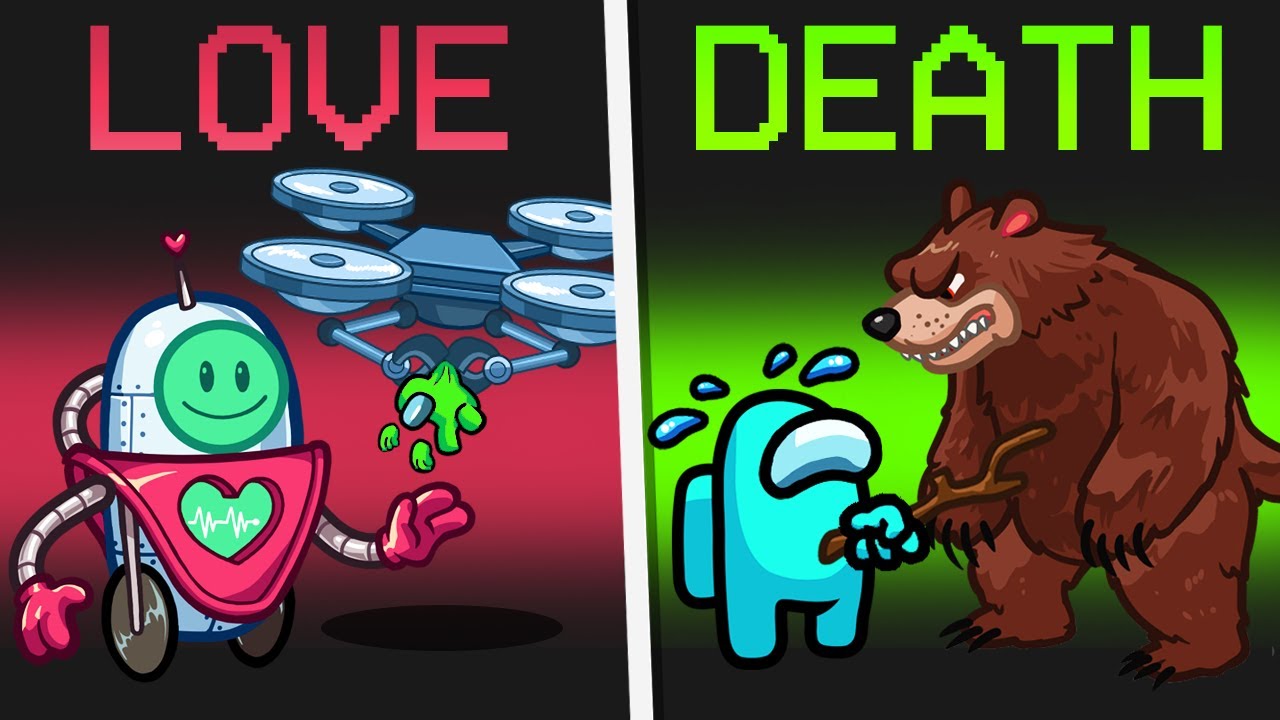 *NEW* LOVE vs DEATH IMPOSTER ROLE in Among Us?! (Funny Mod)