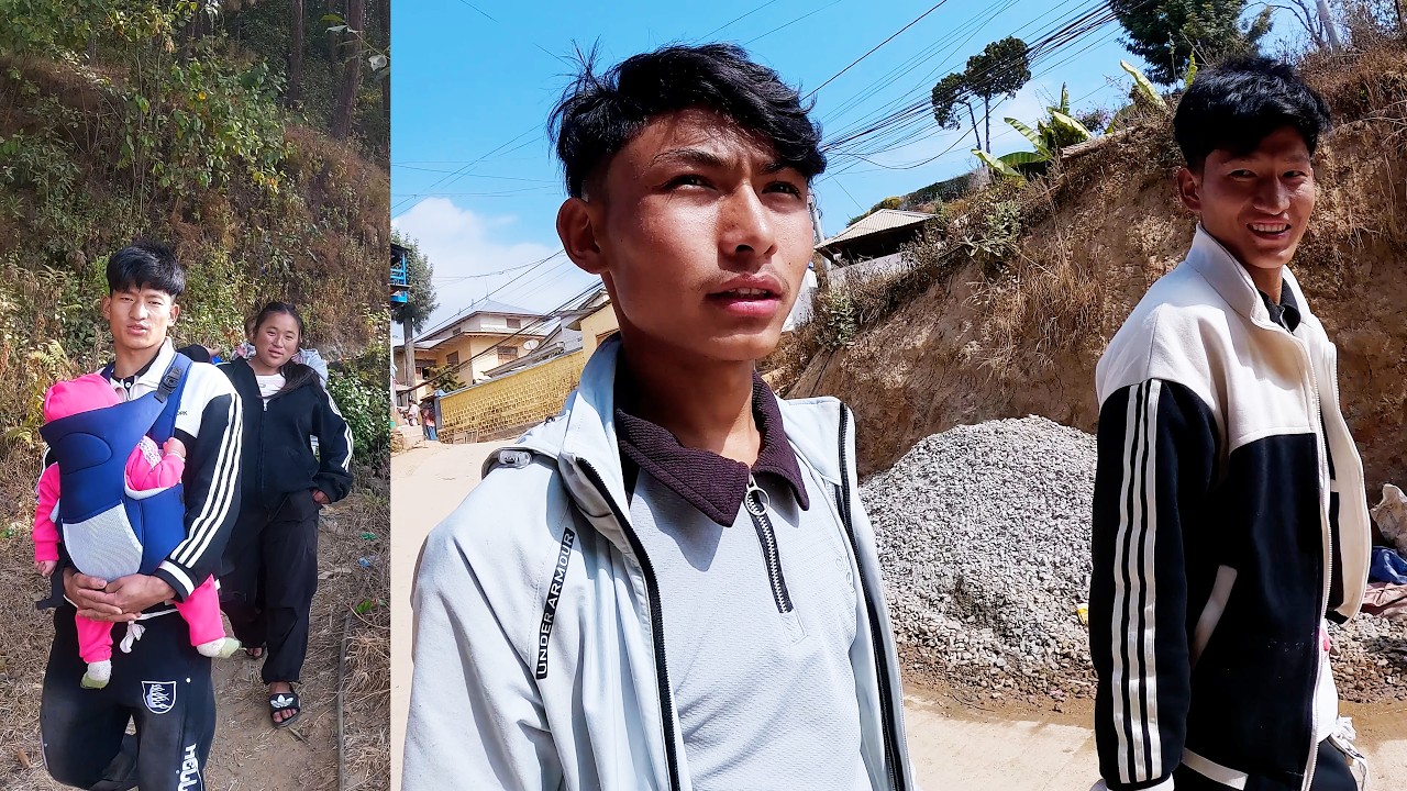 Adhiraj Sanjip & friends in Bhojpur market@pastorallifeofnepal @Manjitamrnati