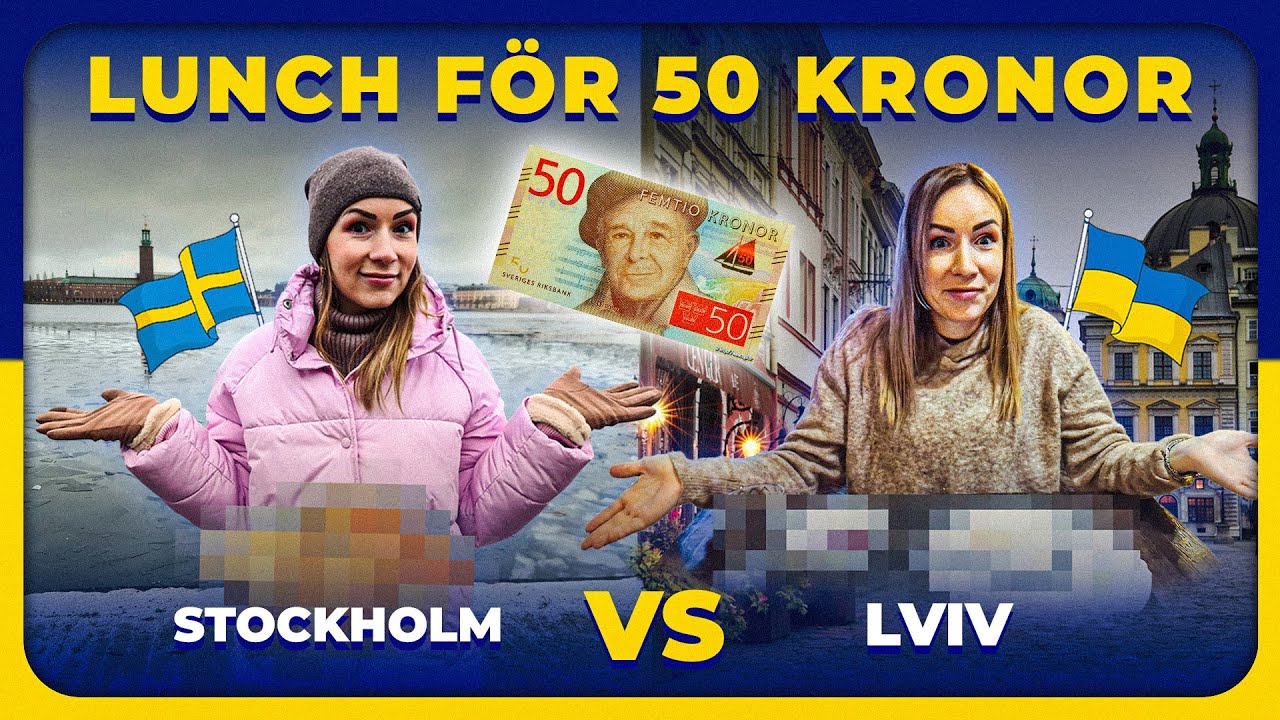 Lunch för 50 kronor i Ukraina och Sverige – var får man mest för pengarna?