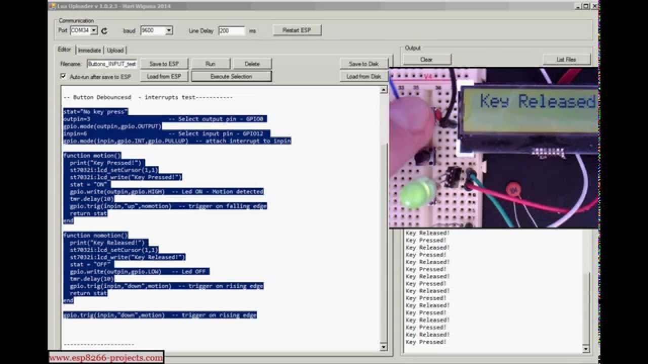 ESP8266 Module - Pushbutton Debounce techniques