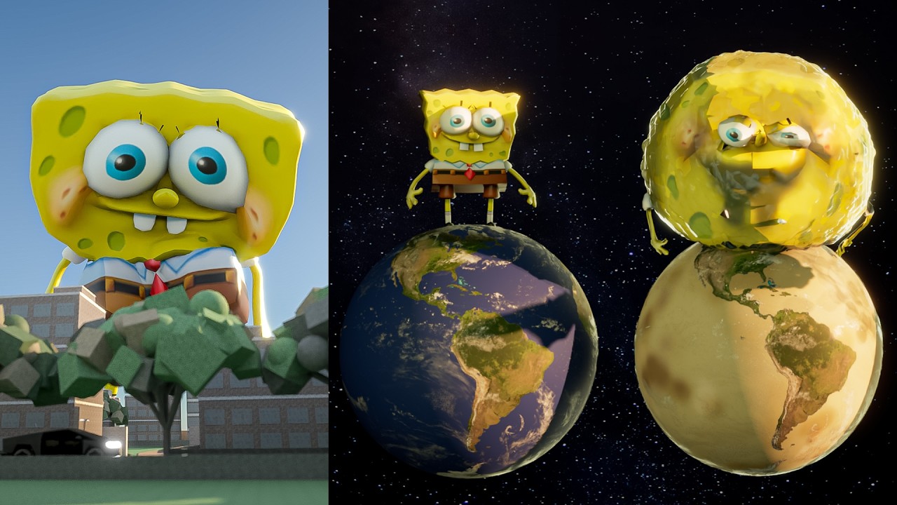 How Much Water Can SPONGEBOB Absorb? AI vs Animation