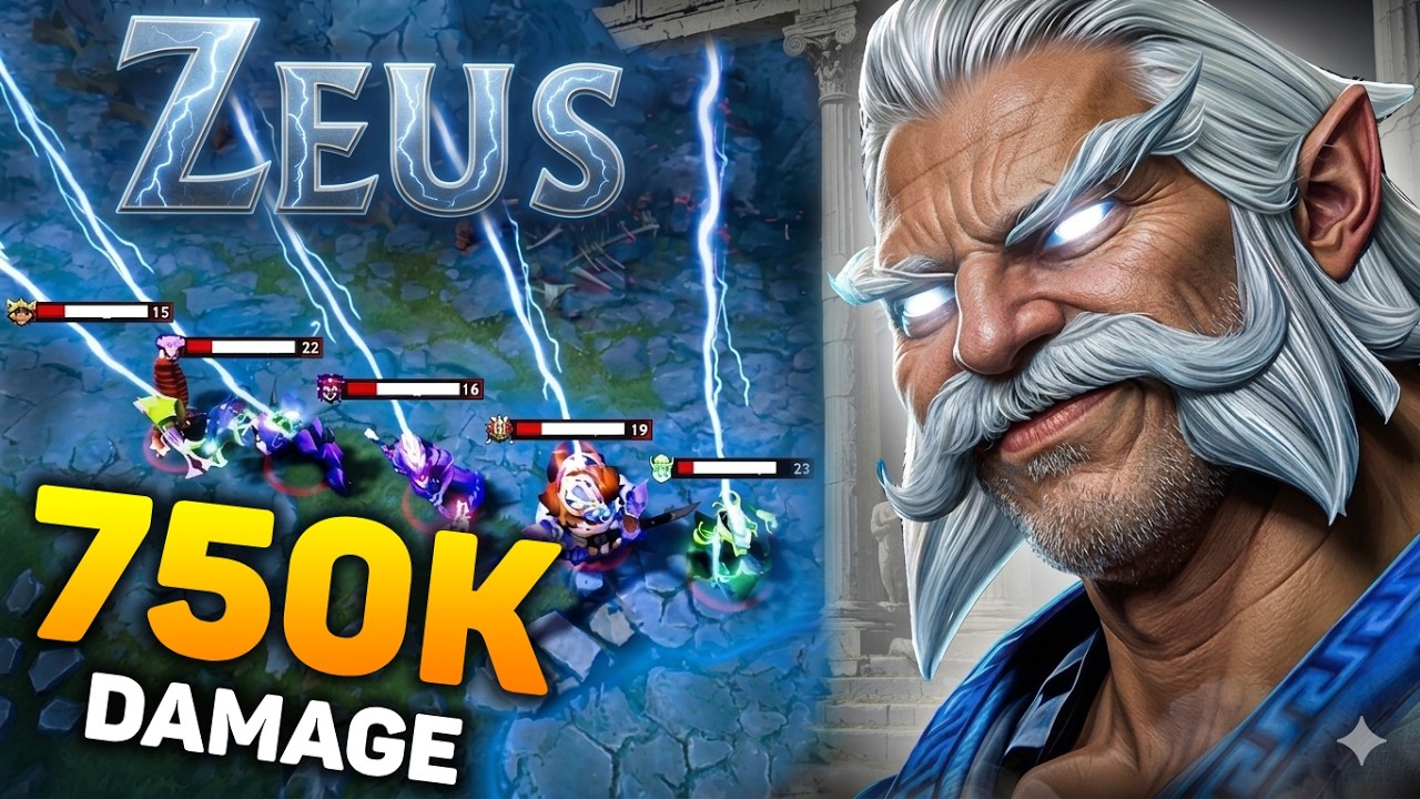 WTF Mode Zeus Doing 750K Damage🔥🔥🔥53 Kills Comeback | Dota 2 Gameplay