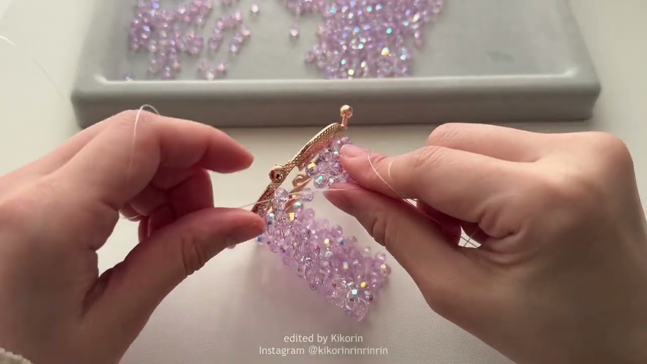 [ASMR] Видео по изготовлению сумочки из бисера ~сотрудничайте со мной~ (Включает объявление)