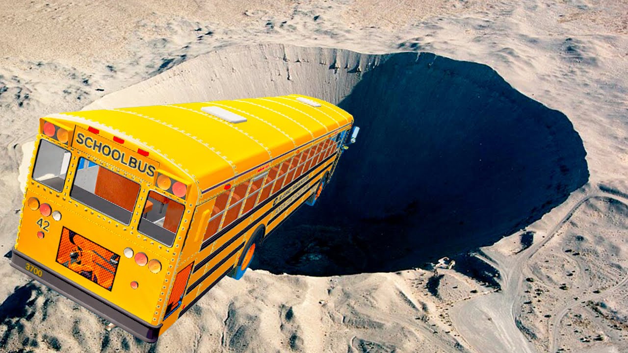 TOP 100 Bus Crashes You Can&rsquo;t Survive &ndash; BeamNG Drive School Bus Crash Test