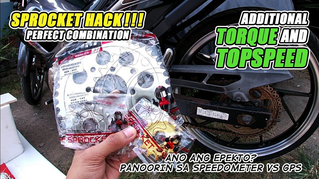 SPROCKET HACK | DAGDAG ARANGKADA AT TOPSPEED | RAIDER 150 SET