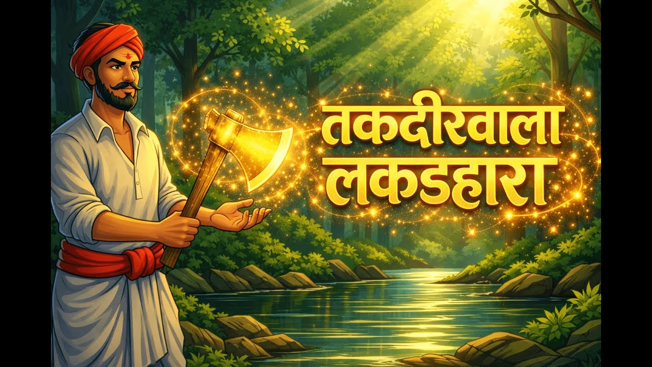 तकदीरवाला लकडहारा | moral stories in hindi | bedtime stories | hindi kahaniya