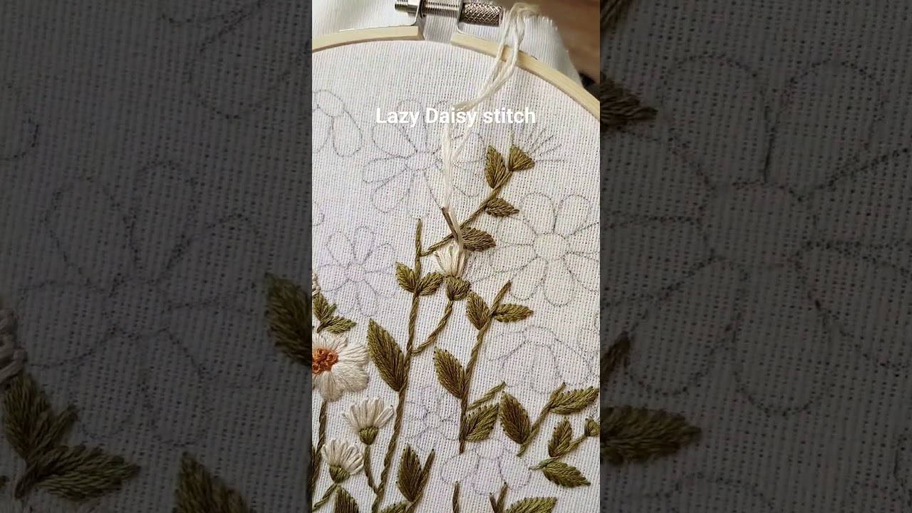 Lazy Daisy stitch tutorial #handembroidery #embroidery #stitch #art #embroiderydesign #handmade