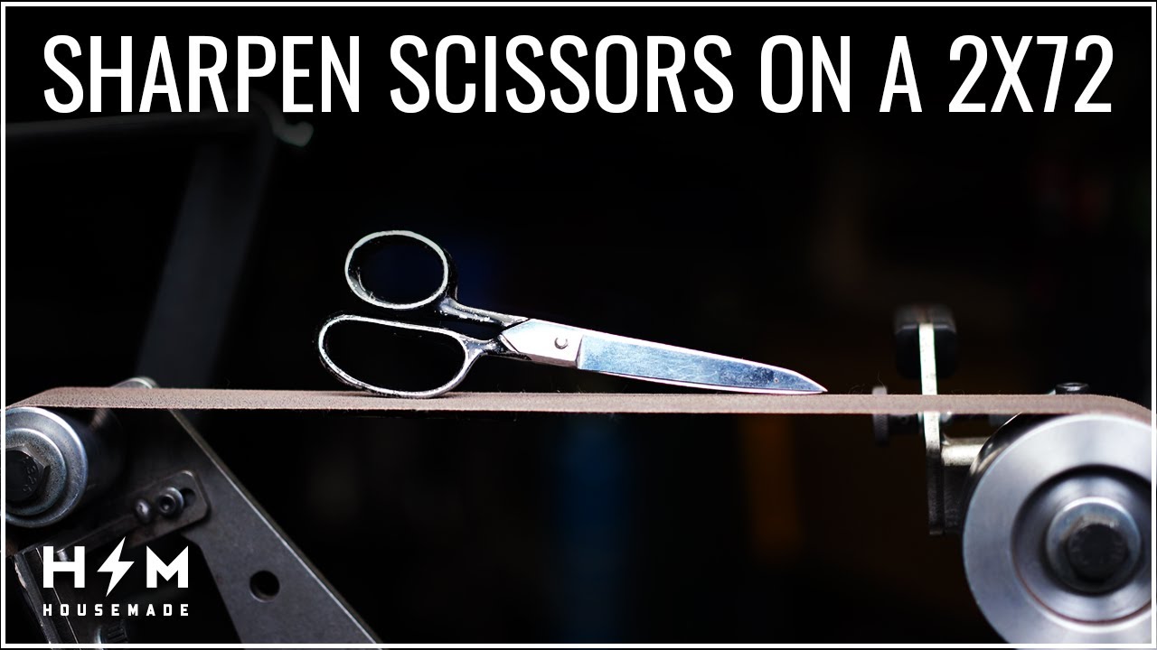 How to: Belt Sharpen Scissors on a 2x72