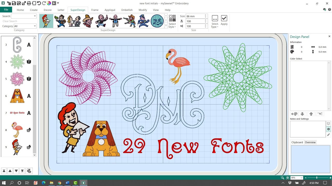 mySewnet Embroidery Software:  First Look